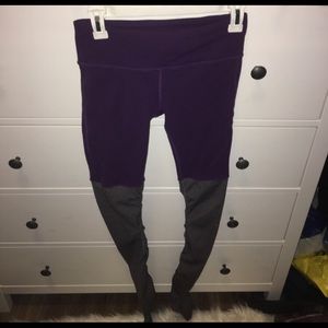 Aloyoga purple grey leggings